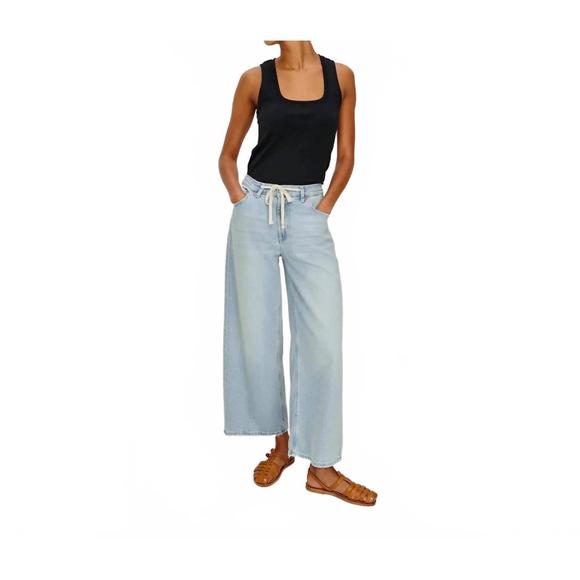 NEW RAILS angeleno wide leg crop in blue - Picture 1 of 3